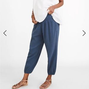 NEW Hatch Beach Maternity Pant Lightweight Cotton Gauze Hatch Size 3 (L)